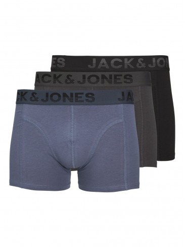 Jack Jones, боксери, комплект 3 шт., чорний, Asphalt 12250607