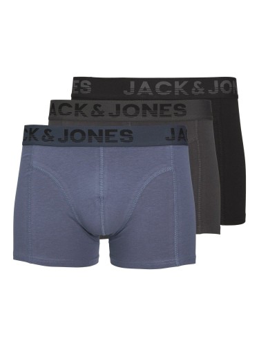 Jack Jones, underwear, boxers, set of 3, black asphalt