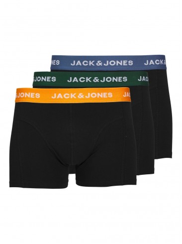 боксеры, комплект 3 шт, Jack Jones, Dark Green Black