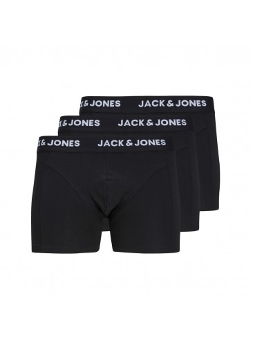 боксеры, нижнее белье, комплект 3 шт, чорні, Jack Jones, 12171944 Black Black - Bl