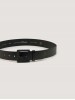Complete your look with Tom Tailor's black leather belt for men