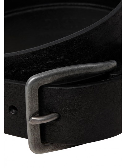 Stylish Black Leather Belts for Men by Jack Jones