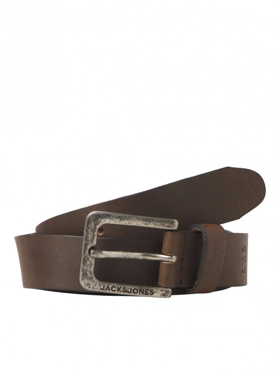 Jack Jones Brown Leather Belts for Men
