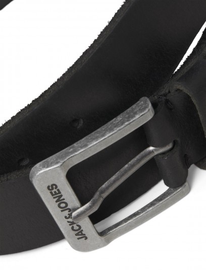 Stylish Black Leather Belts for Men by Jack Jones