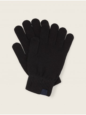 чорні рукавички, бавовна, поліамід, вовна, Tom Tailor, 1038513 29999