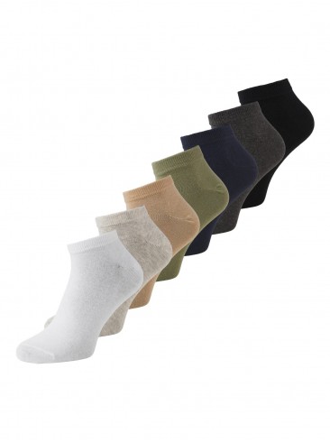 7 пар коротких шкарпеток Jack Jones - Light Grey Melan 12250260
