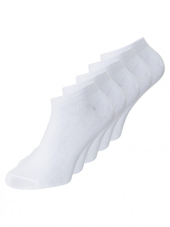 Чоловічі короткі шкарпетки Jack Jones (набір з 5 пар, білі)