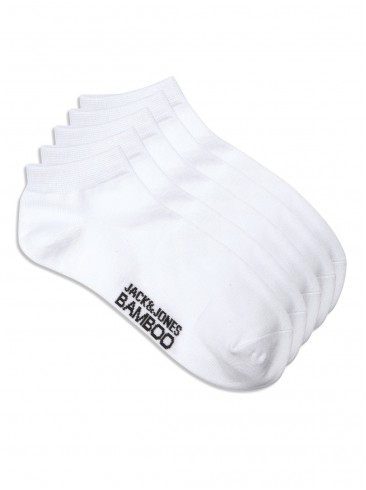 Короткі білі шкарпетки Jack Jones - набір з 5 пар (12206139 White WHite - Wh)