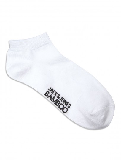 Jack Jones Men's White Short Socks - 5 Pairs