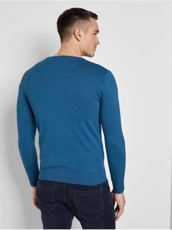 Мужской пуловер Tom Tailor синего цвета