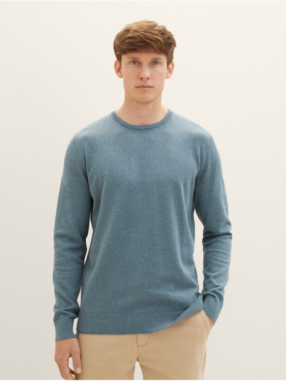 Модный мужской джемпер синего цвета от Tom Tailor