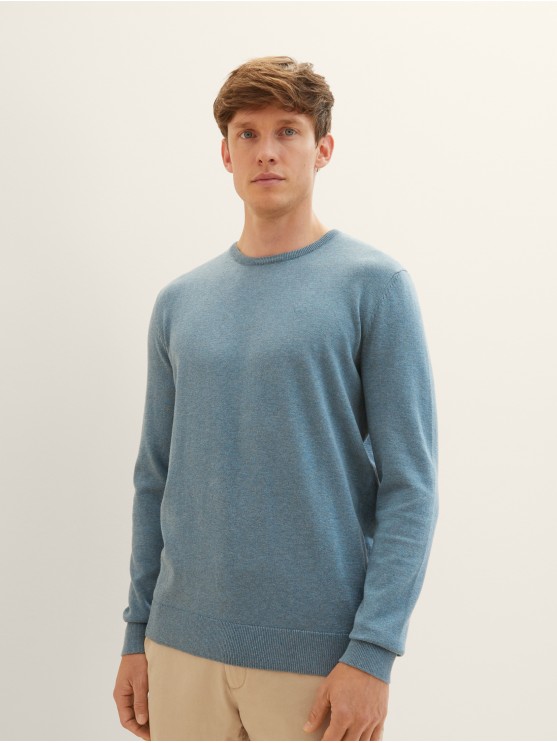 Модный мужской джемпер синего цвета от Tom Tailor