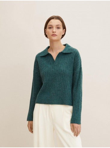 Пуловер в зеленом цвете - Tom Tailor 1033057 30358