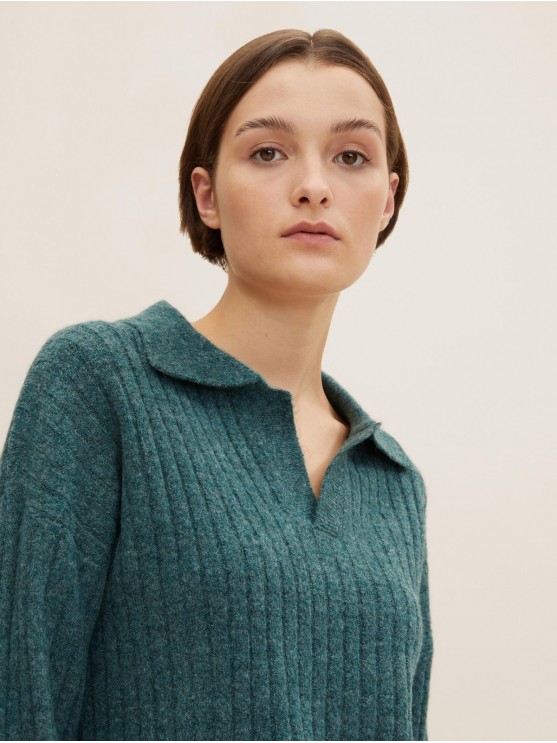 Tom Tailor Women's Green Knit Pullover - Stylish and Comfortable