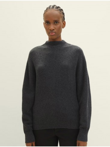 Серый свитер Tom Tailor - удобный и стильный выбор для холодных дней - SKU 1039516 10522