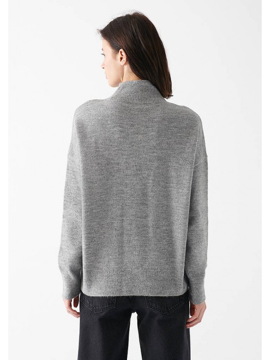 Stylish Gray Knit Sweater for Women by Mavi