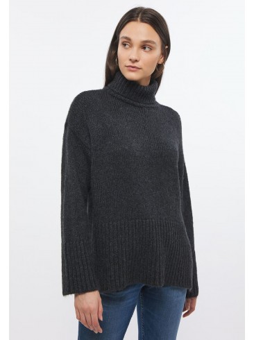 Mustang Black Sweater - Knitwear for Women SKU 1012760 4086