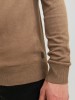 Stylish Brown Knit Golf Sweater for Men by Jack Jones