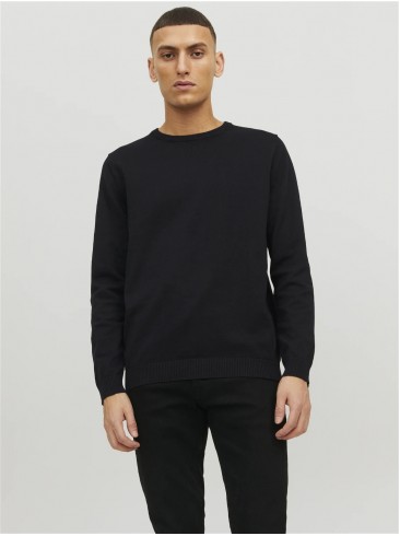 Jack Jones, knitwear, black, versatile, comfortable, stylish, 12137190 Black