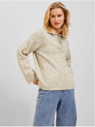 beige, knitwear, sweater, JJXX, Cloud Dancer 12245459