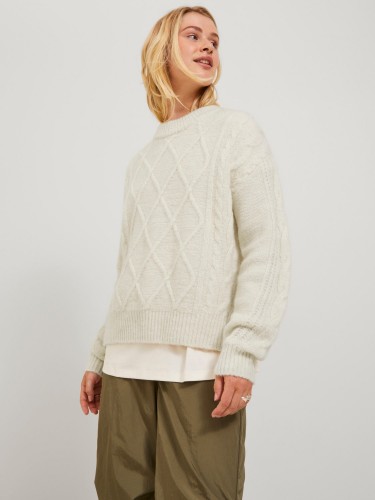 пуловер, трикотаж, білий, JJXX, 12240715 Bone White