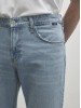 Мужские джинсы Mavi tapered, світло-сині средней посадки