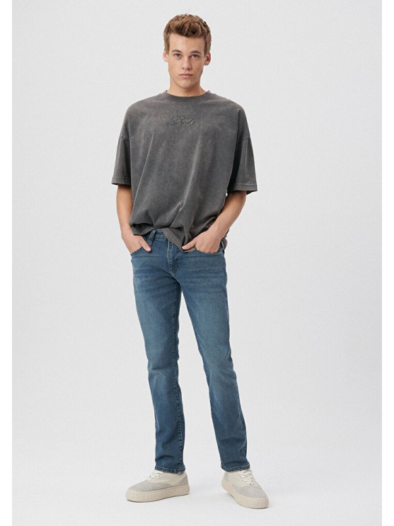 Mavi Men's Slim Mid-Rise Blue Jeans