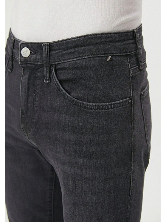 Mavi Men's Slim Fit Gray Jeans with Mid-Rise