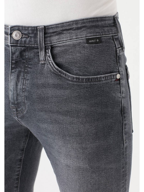 Чоловічі джинси Mavi сірого кольору з середньою посадкою та завуженим фасоном