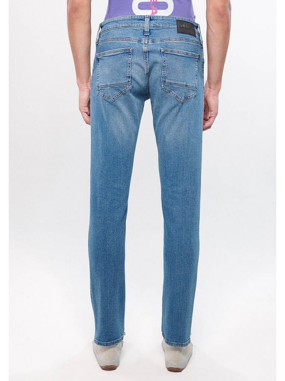 Mavi Men's Slim-Fit Mid-Rise Jeans in Blue