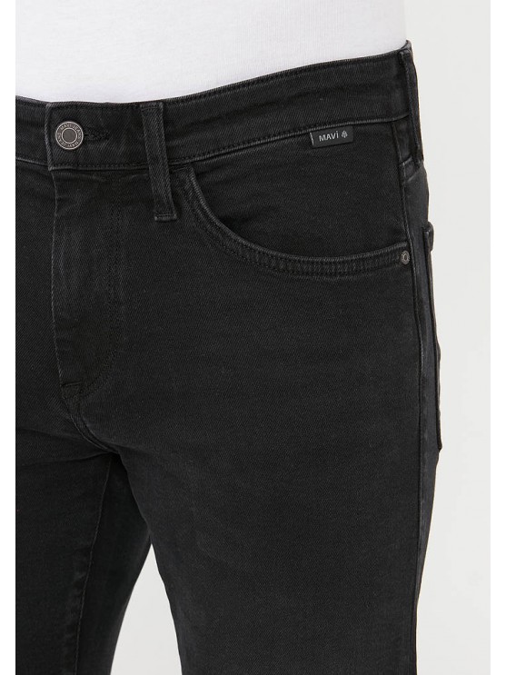 Мужские джинсы Mavi средней посадки, скіні фасон, серого цвета