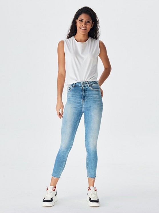 LTB Women's High Waisted Skinny Blue Jeans
