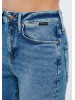 Женские джинсы Mavi в высокой посадке, синего цвета и мом фасона