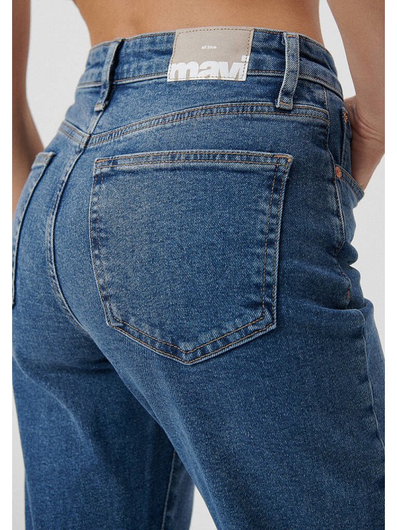 Mavi's High-Waisted Blue Mom Jeans for Women