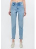 Женские джинсы Mavi, цвет блакитный, посадка высокая, фасон моменты