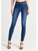 Сині скіні джинси високої посадки від бренду Mavi для жінок