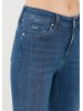 Жіночі джинси від Mavi високої посадки та скіні фасону, синього кольору.