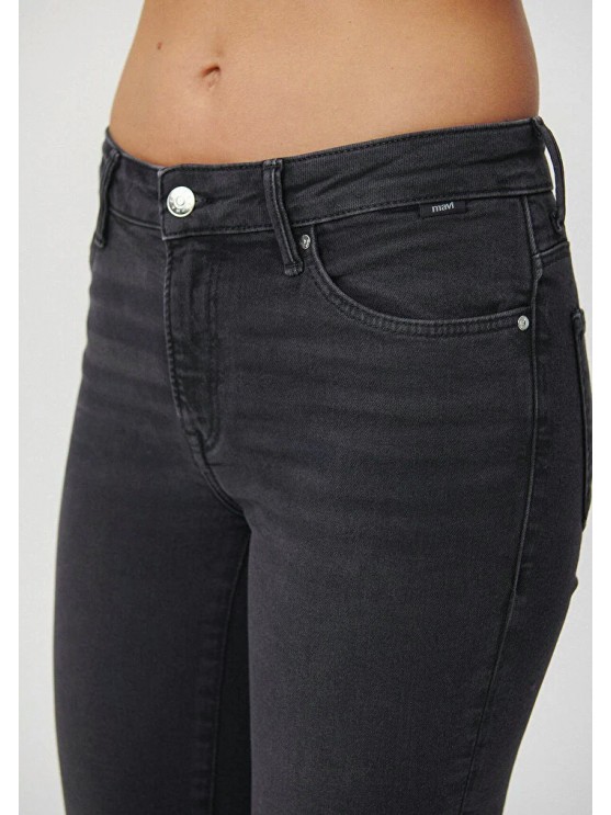 Жіночі джинси Mavi сірого кольору - висока посадка, скіні.