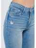 Женские джинсы Mavi, високая посадка, мом фасон, рваные.
