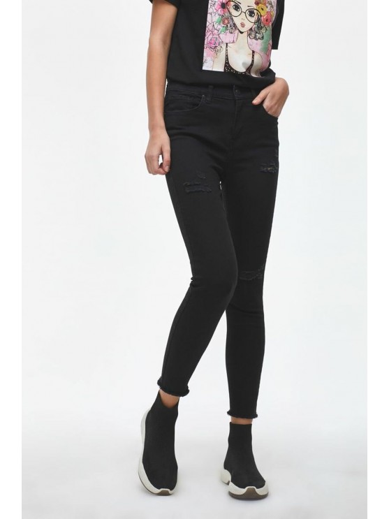 Чорні скіні джинси високої посадки від LTB для жінок