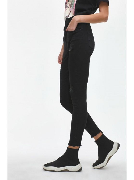 Женские джинсы LTB с высокой посадкой и скроенные в стиле скіні - чорный цвет