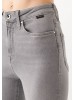 Стильные женские джинсы Mavi с высокой посадкой и скинни фасоном в сером цвете