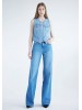 Широкі блакитні джинси високої посадки для жінок від Mavi
