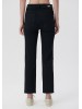 High-waisted straight black jeans by Mavi for women