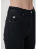 Женские джинсы Mavi прямого фасона с высокой посадкой в черном цвете