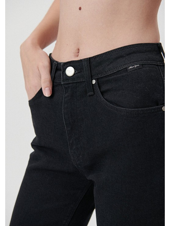 Чорні високі прямі джинси для жінок від Mavi