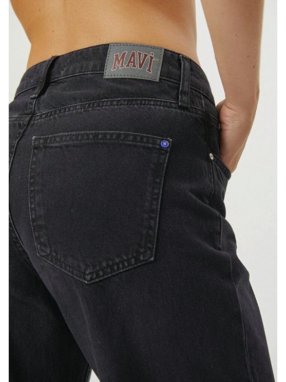 Stylish High-Waisted Black Baggy Jeans from Mavi for Women