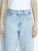 Mavi Baggie Jeans with High-Rise Fit and Light Blue Color for Women