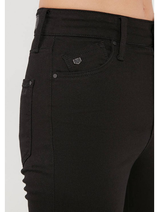 Чорні джинси високої посадки скіні від бренду Mavi для жінок