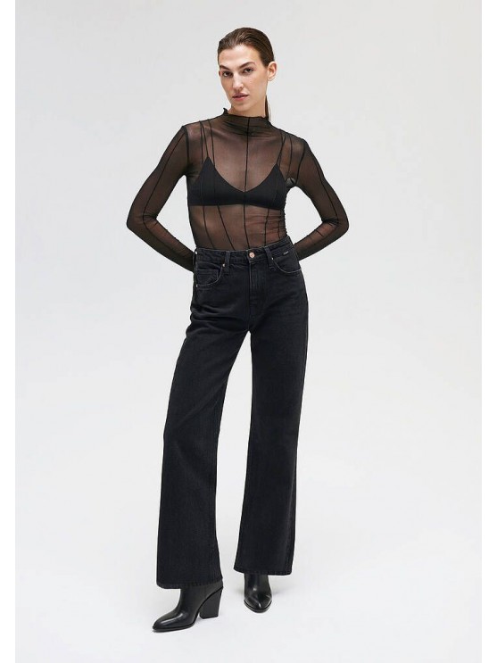 Stylish High-Waisted Black Jeans by Mavi for Women